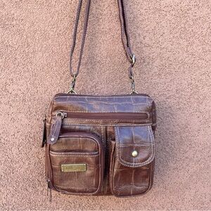 🌱5/$25🌱 MultiSac | Brown Faux Leather Shoulder Crossbody Bag